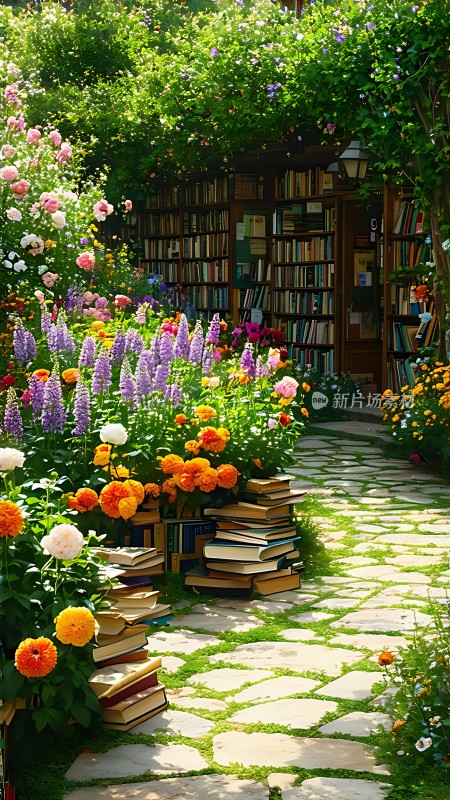 花园书屋书香伴花香