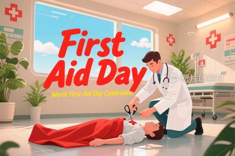 急救日主题插画