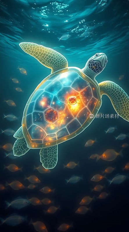 深海中的宇宙海龟
