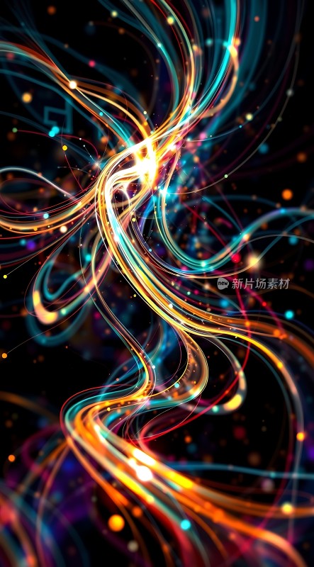 光之舞色彩交织的炫目风暴