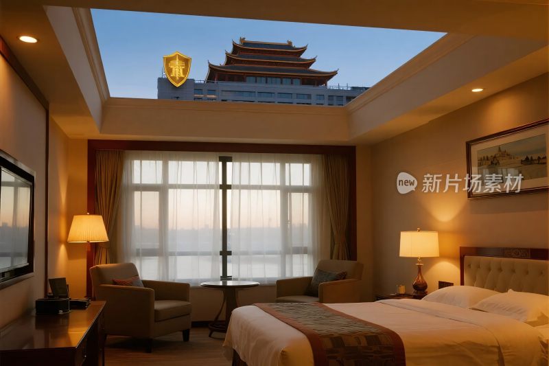 酒店客房中式景观房间