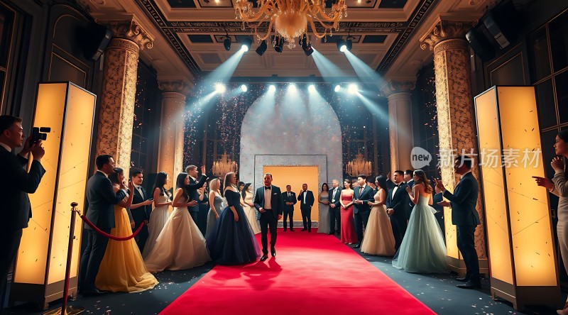 红毯星光璀璨礼服华丽绽放