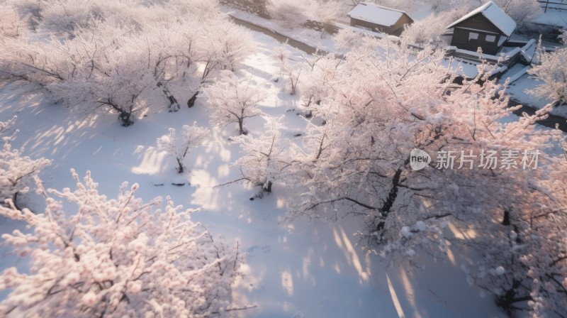 冬日暖阳下的冰雪世界