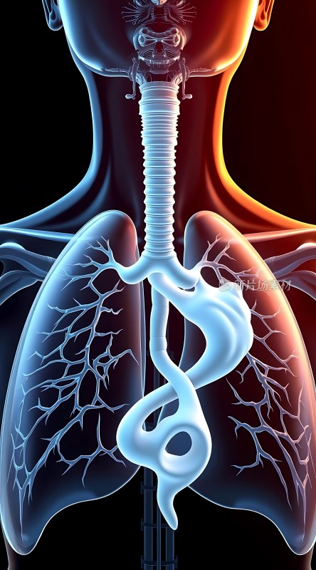 呼吸系统解剖图