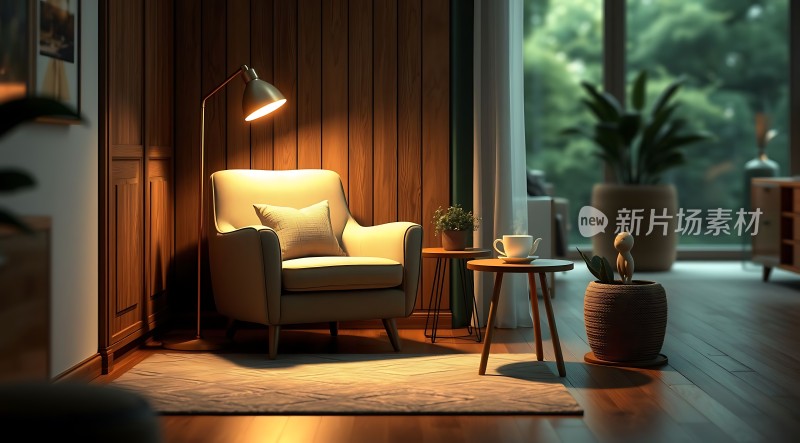 温馨角落舒适阅读时光