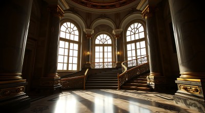 阳光下的宏伟宫殿内部 阳光下的宏伟宫殿内部