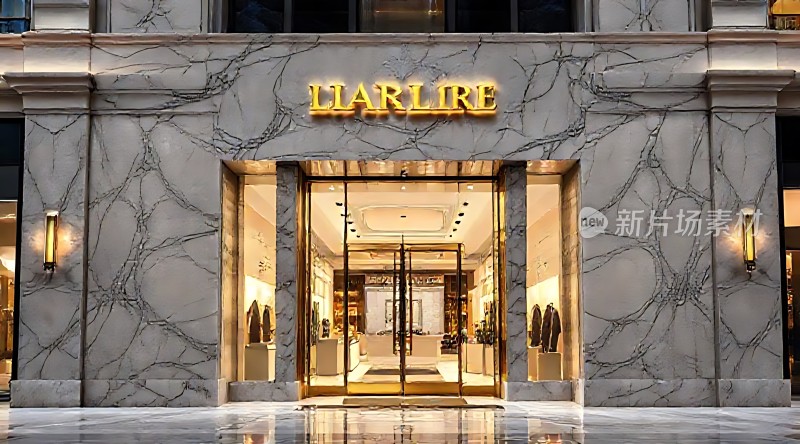 新片场素材LIARLIRE高端店铺外观展示