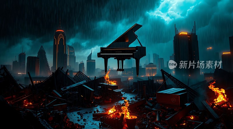 钢琴与废墟末日之城