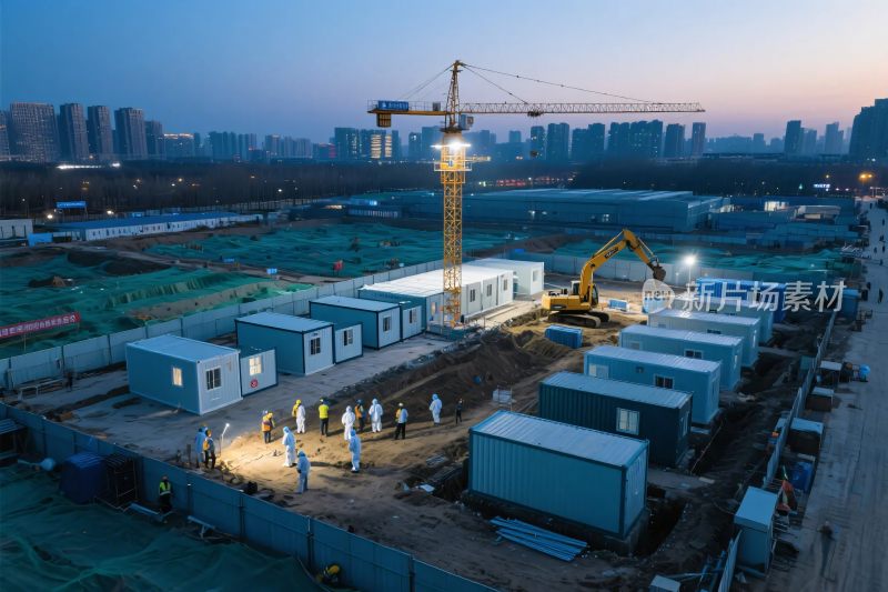 工地建筑施工场景