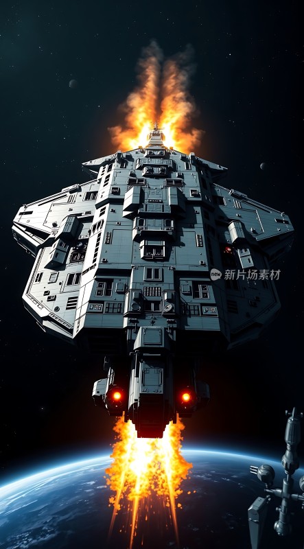 星际飞船启航探索未知宇宙