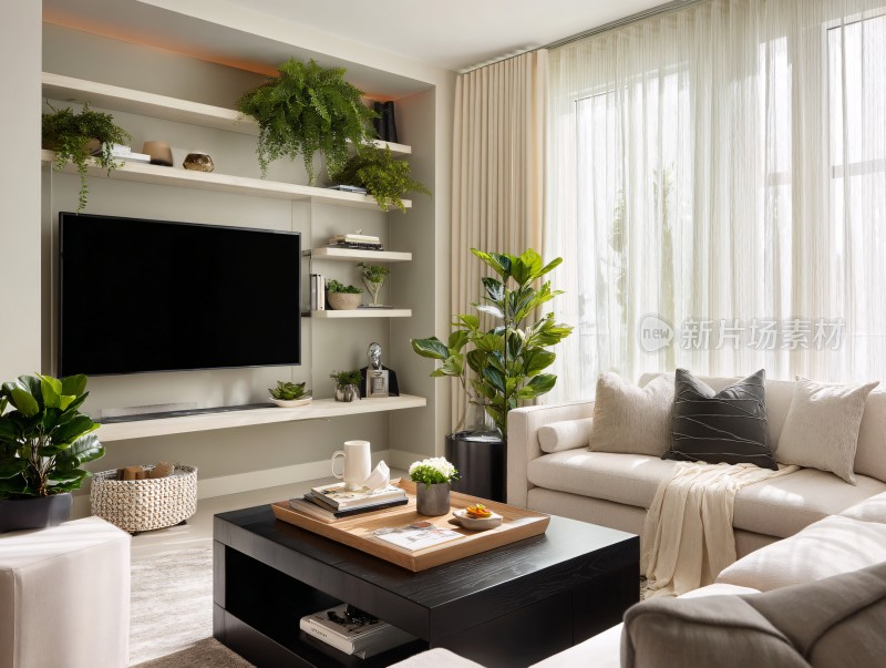 现代简约风客厅室内场景