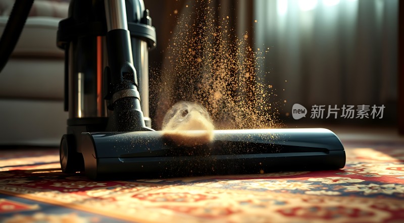 新片场素材 吸尘器清洁地毯