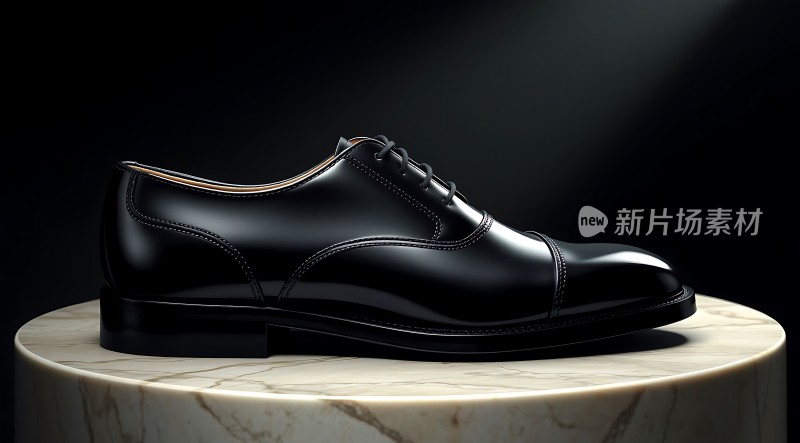 黑色皮鞋展示