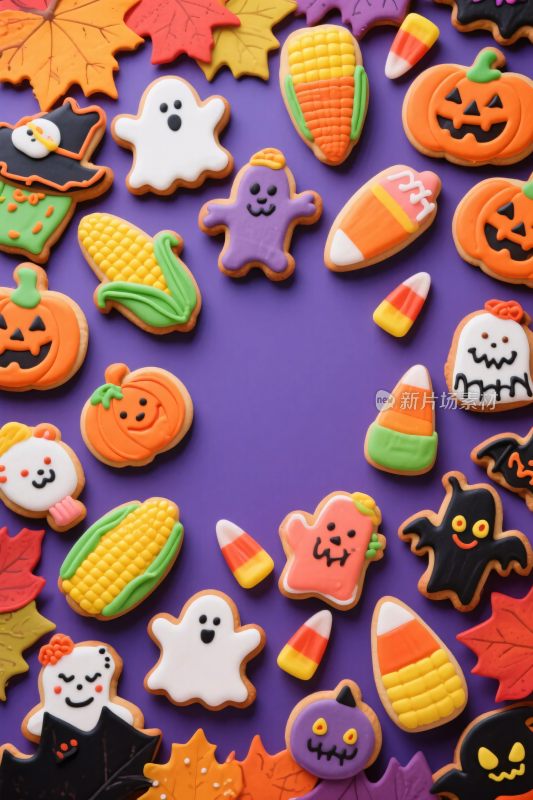 万圣节主题饼干装饰画面