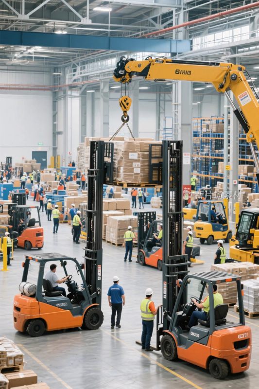 仓库叉车搬运场景