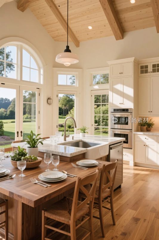 现代温馨厨房场景