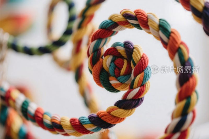 彩色螺旋绳结装饰