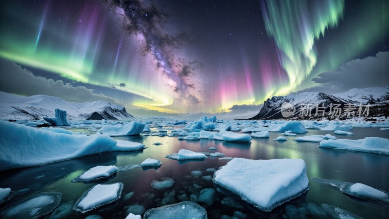 自然风光极光北极星空