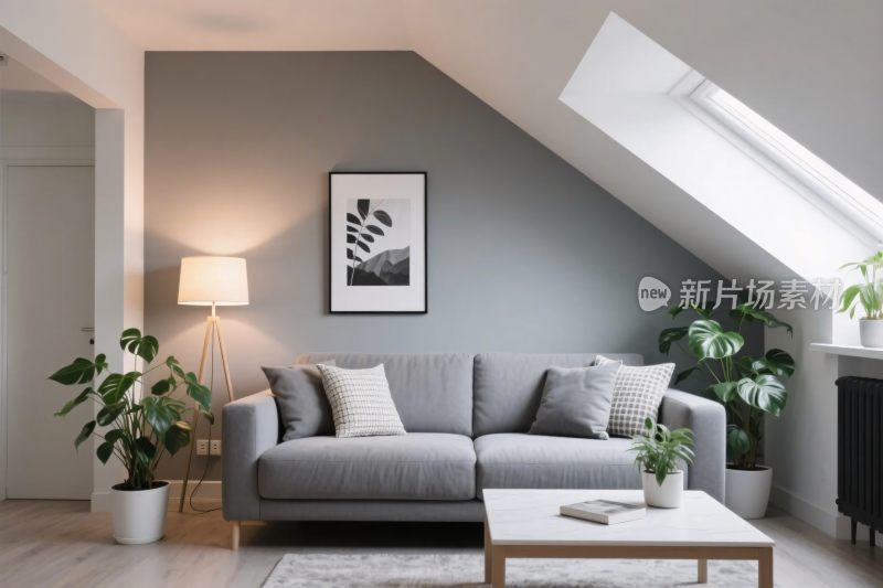 简约风阁楼客厅室内场景