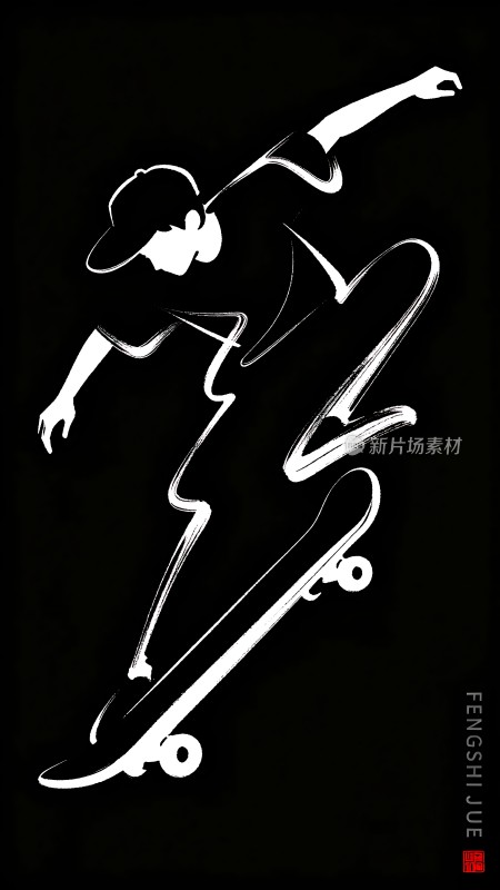 风驰电掣滑板少年