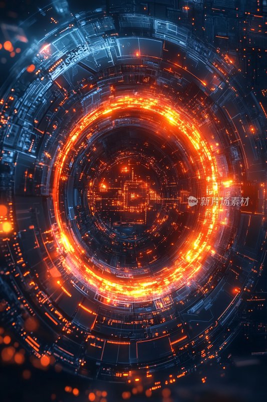 科技感环形光效画面