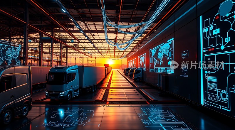 智能物流中心未来科技感十足