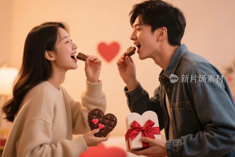 浪漫情侣互动场景