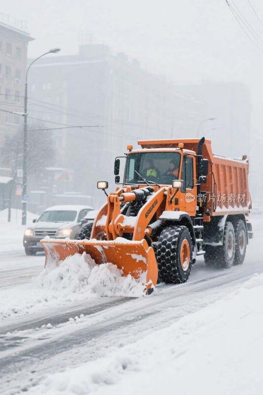 雪地除雪作业场景