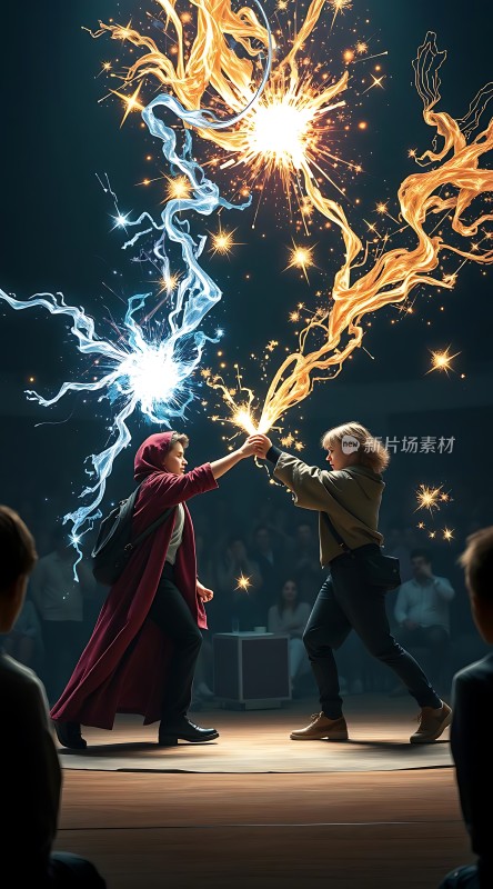 魔法对决火焰与冰霜的对决