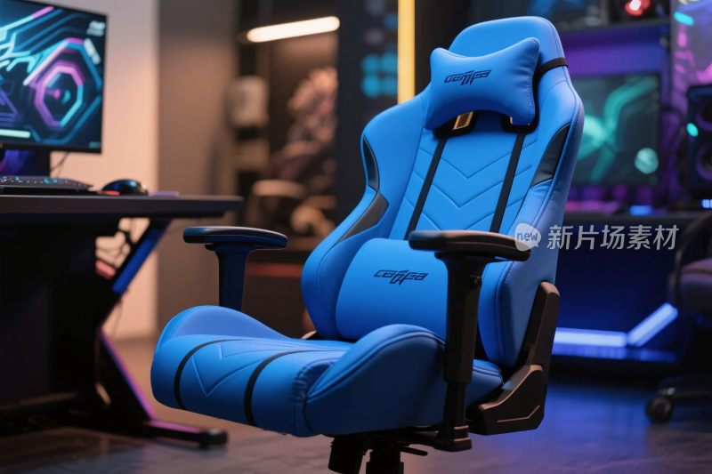 电竞场景蓝色电竞椅