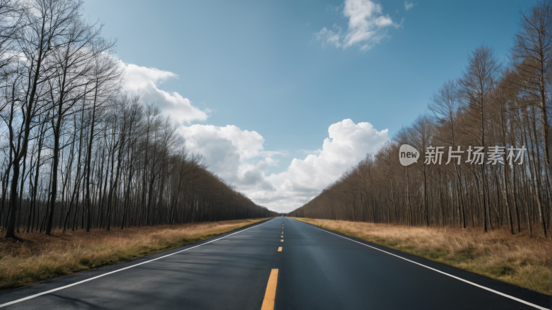 一条漫长的路高清风景图片