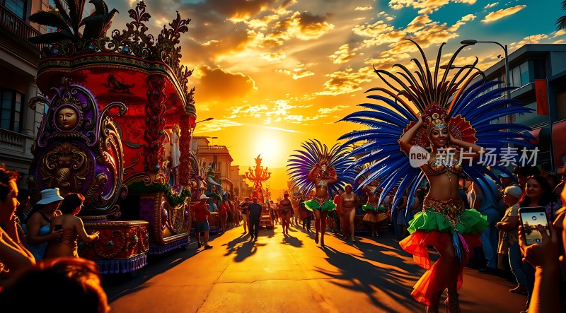 狂欢节上的华丽游行