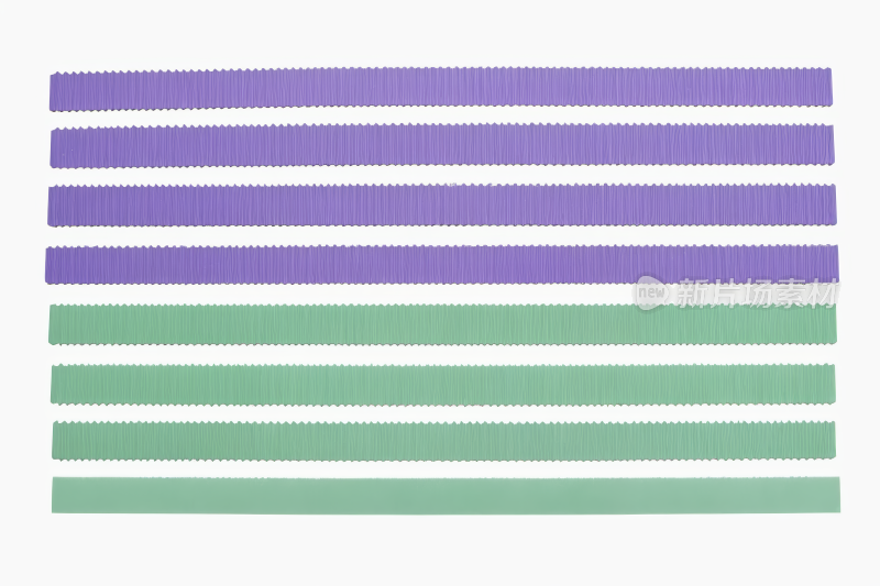 带锯齿边缘紫色绿色遮蔽带隔离白色图片