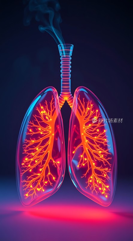 肺部呼吸系统解剖图