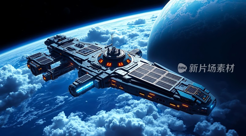 星际飞船遨游宇宙