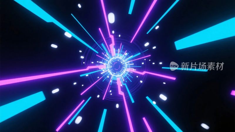 霓虹光效科技插画