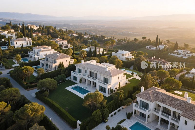 高端住宅区景观俯瞰