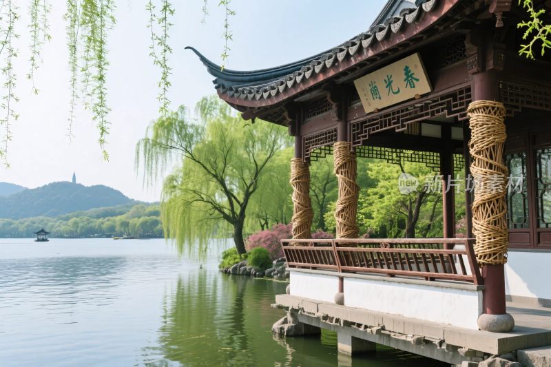 江南古亭湖景风光