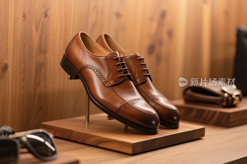 棕色皮鞋展示图