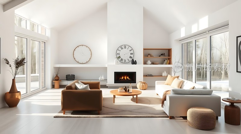 现代简约客厅温馨舒适生活空间