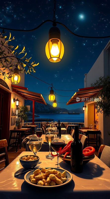 星空下的浪漫晚餐