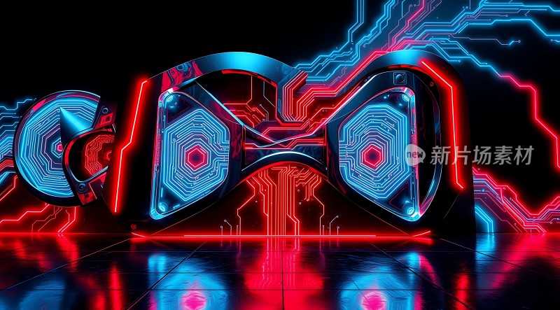 科技未来主义风格装置艺术作品