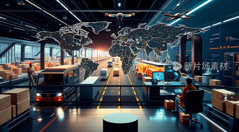 智能物流中心全球配送网络