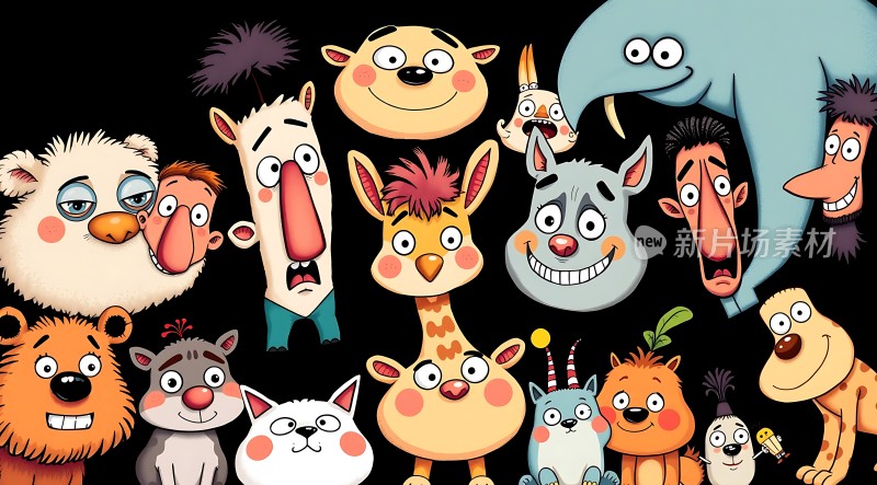 卡通动物大集合萌宠来袭！