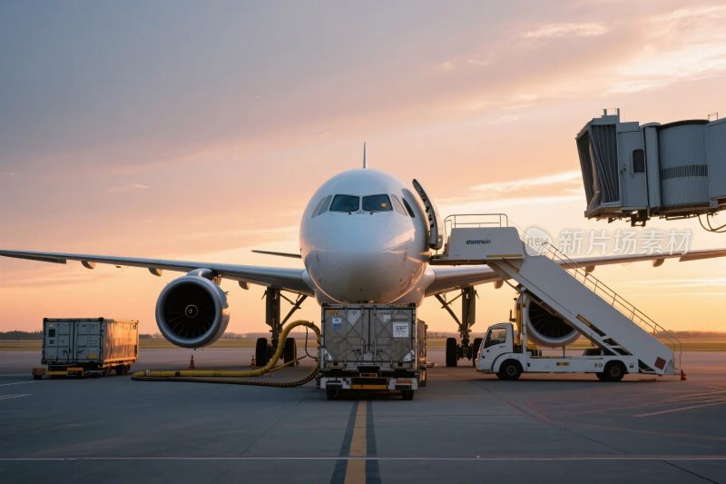 机场客机停靠场景