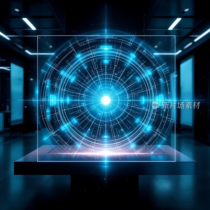 未来科技感数据圆环展示