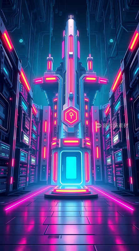 科技走廊未来主义风格