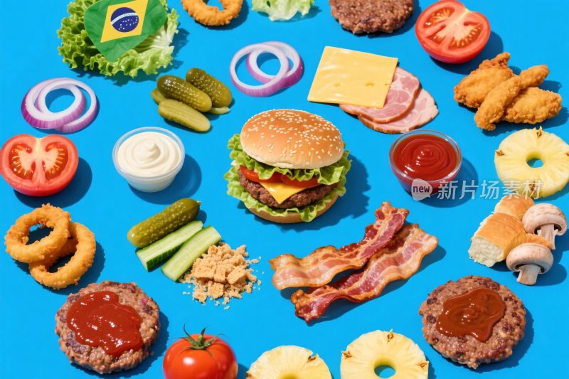 美食食材组合图