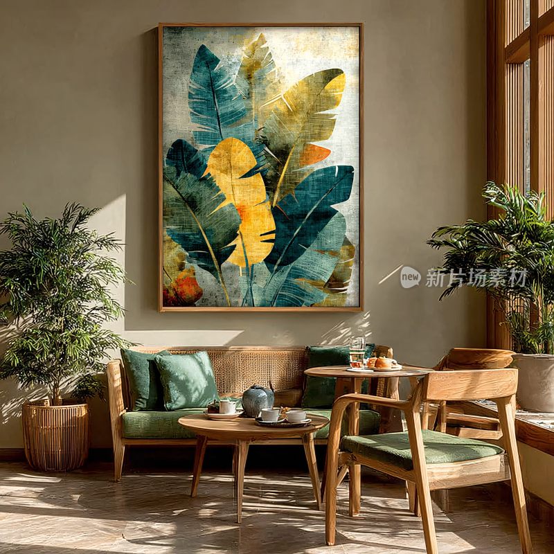 室内绿植装饰画场景