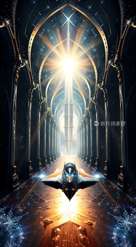 星际飞船启航探索未知宇宙